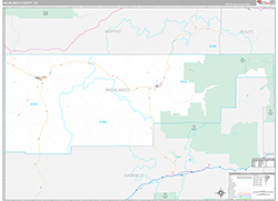 Rio Blanco County Wall Map Premium Style 2026